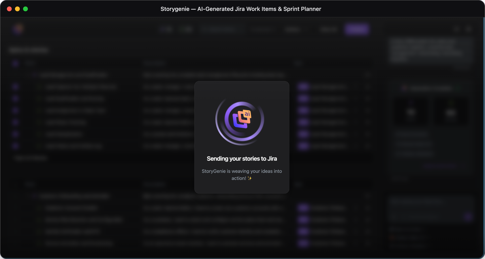 Select from a range of different generation options including Epics & User Stories, Single Epic & multiple User Stories, Multiple Epics or User Stories, Single Epic or User Story. Tasks now included.