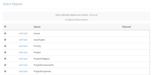 Simply select your Jira objects to copy to the database.