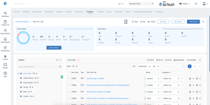 Test Run & Result page