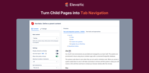 Generate a tab navigation from the child pages of a defined parent page.