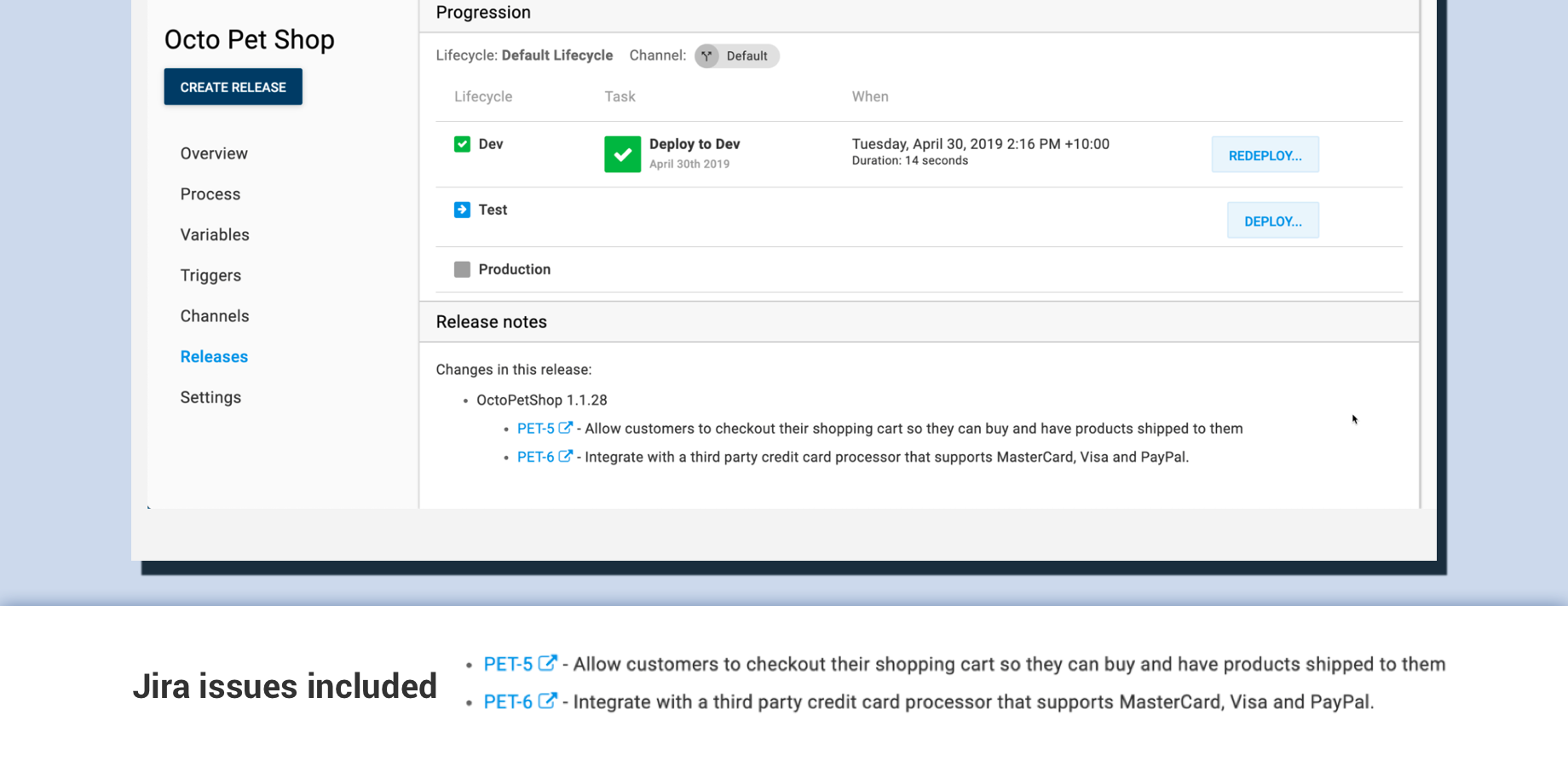 See the Jira issues included in Octopus releases