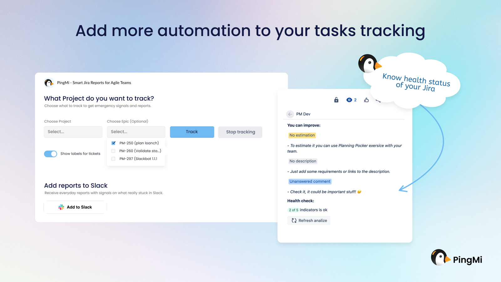 Track Epic or the whole Project