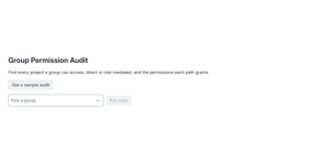 Nothing to configure. Open the page, pick a group, run the scan.