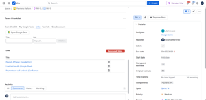 Keep Google Drive files and links with the issue.