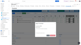 Reject timesheets with mandatory feedback messages to improve review workflows and ensure transparent approval processes.