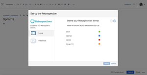 Customize the topics for your retrospective session. 

Define the topics for your Retrospective. Use the format that works best for your team & extract valuable feedback.