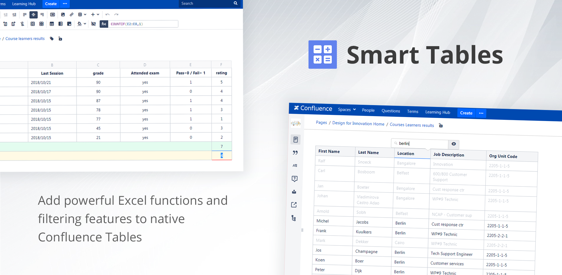 Built-in Excel functions