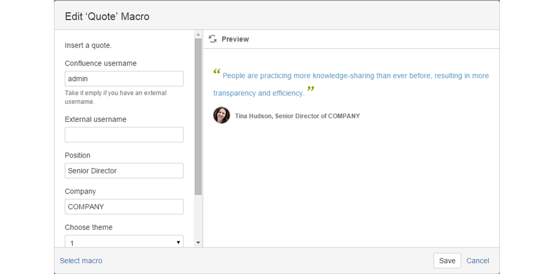 Create a quote macro