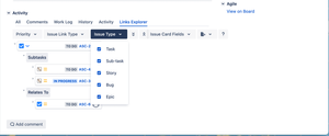 Apply filters like priority, link type etc. to view the information that matters most to you.