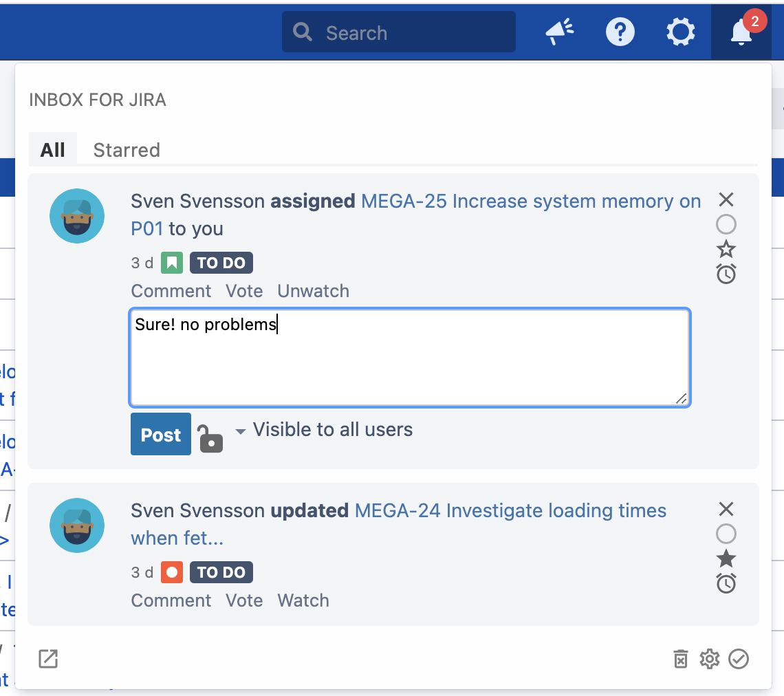 Use the quick comment or the hamburger menu for the action menu.

Approve/decline service desk tickets from the action menu