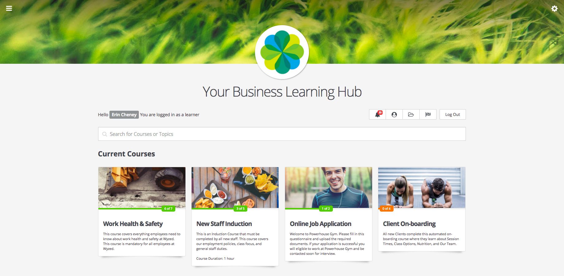 Learners are presented with a simple, beautiful learning experience.