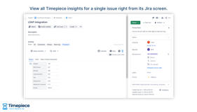See Timepiece reports for a single issue in that issue's Timepiece tab
