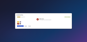 Reveal votes, compare different views, and discuss why a task may be risky for AI-assisted delivery before implementation starts.