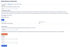 Simple configuration, with the ability to select the SearchLight alert risk types and risk levels to ingest.