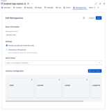 Prepare retro meeting by defining board columns or choosing one of the templates