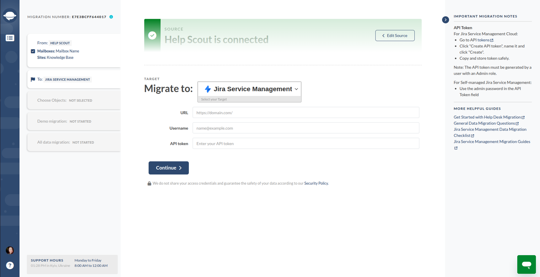 Set up your Jira Service Management Migration