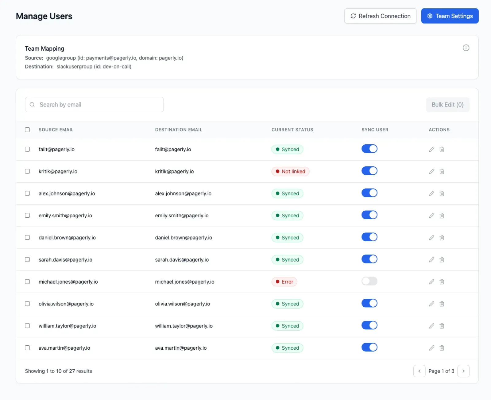Team and Groups Preview and user mappings