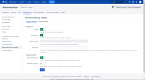 Download history policy settings