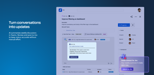 Use AI to turn Microsoft Teams conversations into concise Jira updates. Keep work items current, preserve relevant context, and reduce manual status reporting across project workflows.