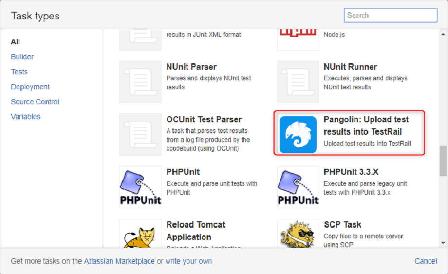 Support for TestNG, JUnit, NUnit, Cucumber, etc