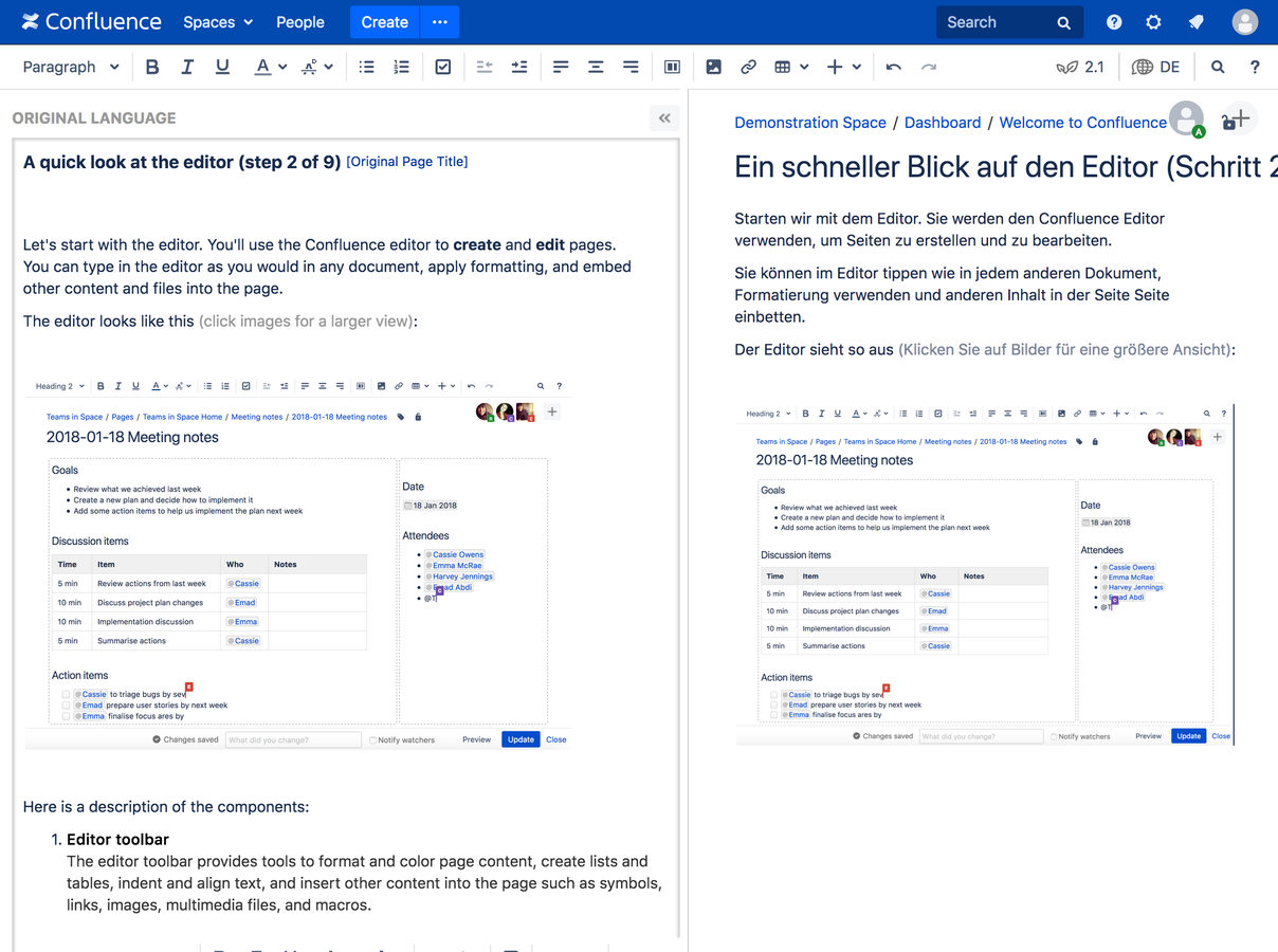 Display the original language and the target language side by side and translate the content at a glance.