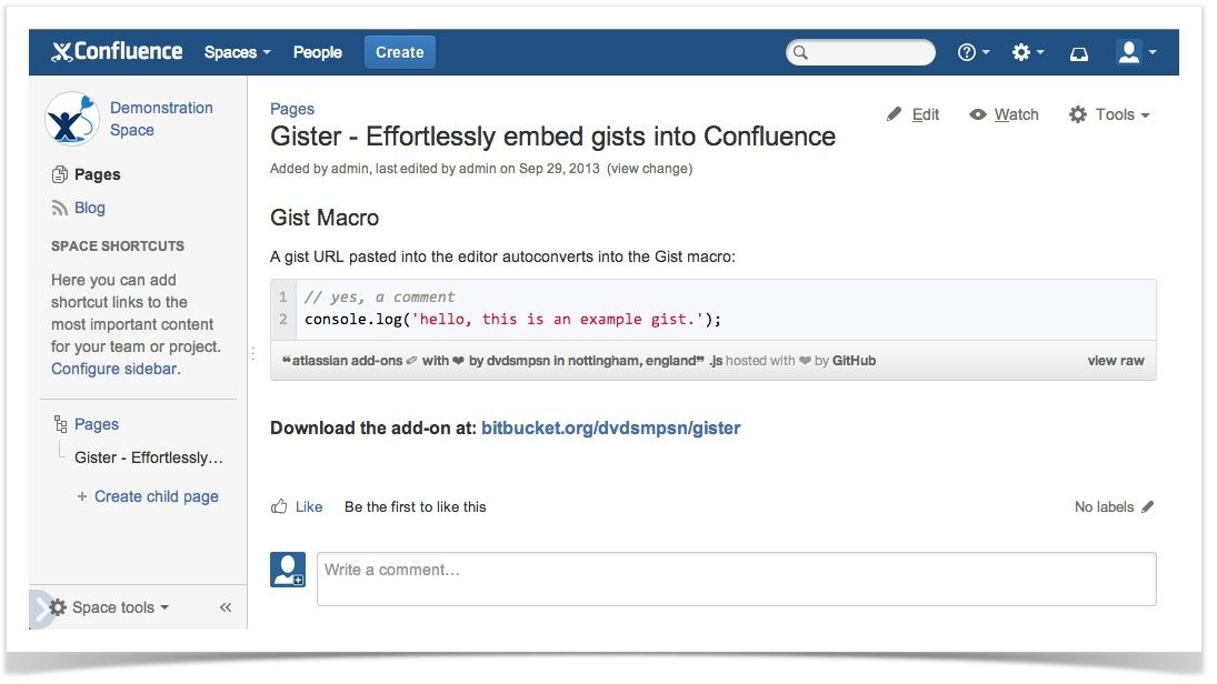 GitHub Gist Macro