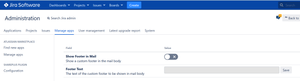 Notification footer customization