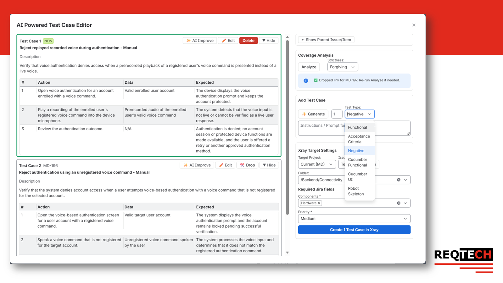 Test Copilot in action: Instantly generate smart, traceable test cases from Jira issues, tailored for Xray.