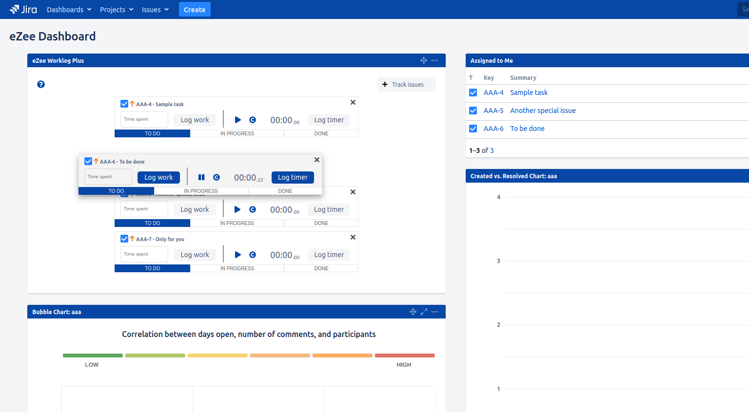 Easy time tracking