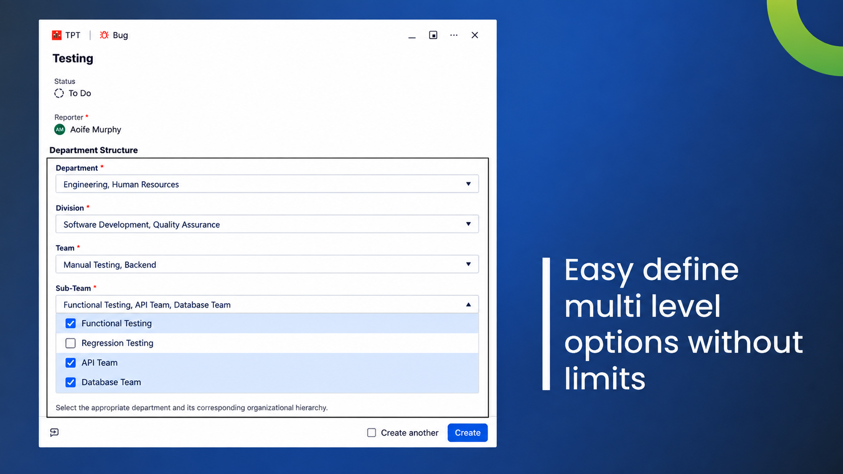 Single-Select & Multi-Select at any level (Agent View)