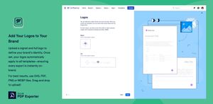 Upload a signet and full logo to define your brand’s identity. Once set, your logos automatically apply to all templates – ensuring every export is instantly on-brand. 