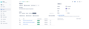 Test cases linked with issue