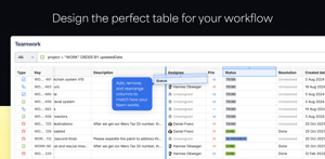 Add, remove and re-arrange columns to your liking. Create the perfect table editor for your job. You have the freedom to arrange every detail of your sheet to fit your flow.
