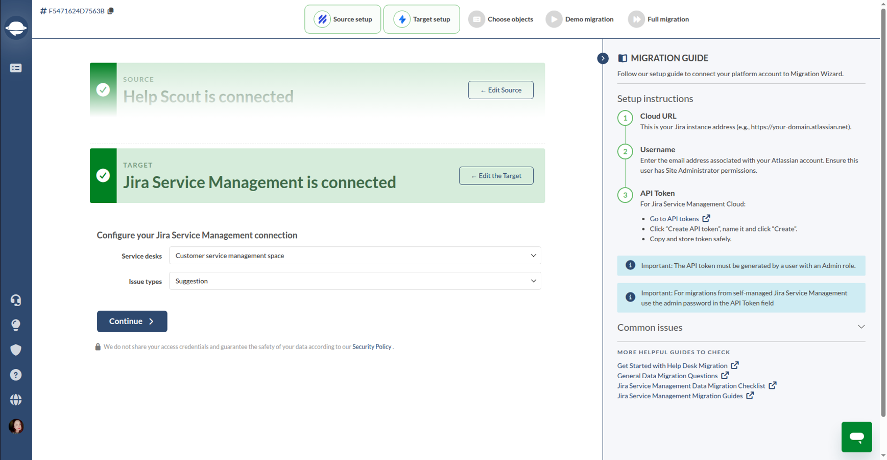 Set up your Jira Service Management Migration