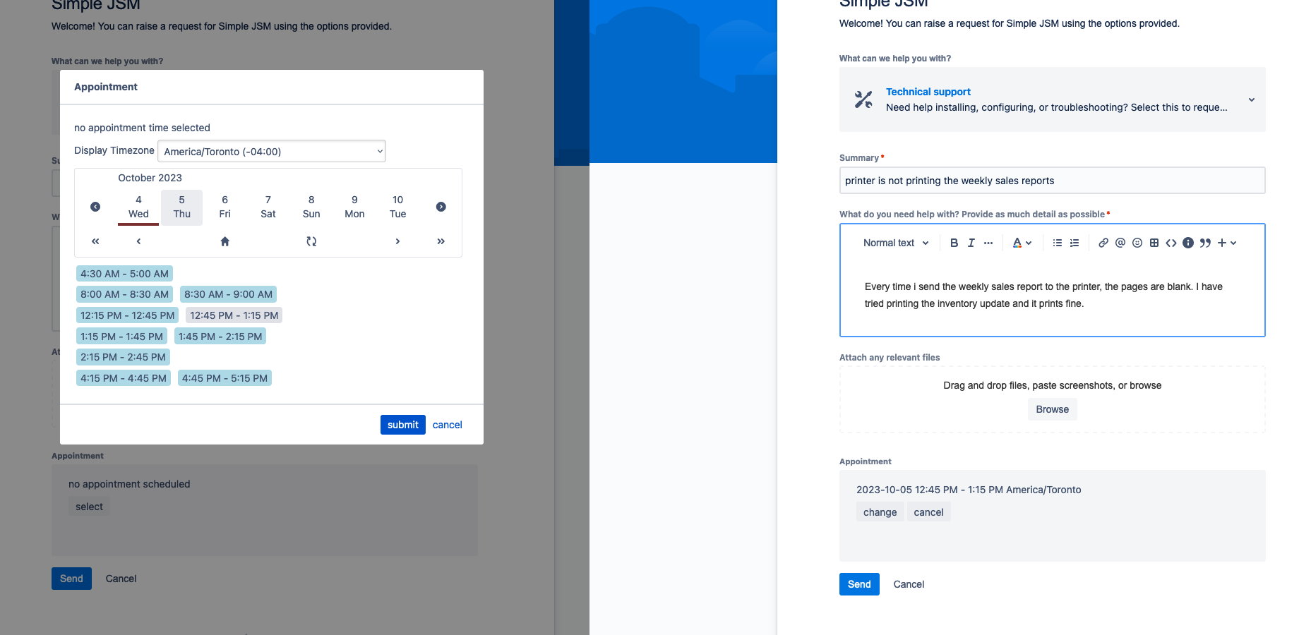 Service portal integrated