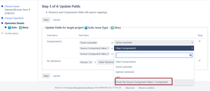 If you have a component value in your source issues that does not exist in the target project(s), Bulk Clone gives you an option to clone/add it.