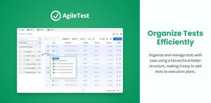 Organize and manage tests using a hierarchical folder structure