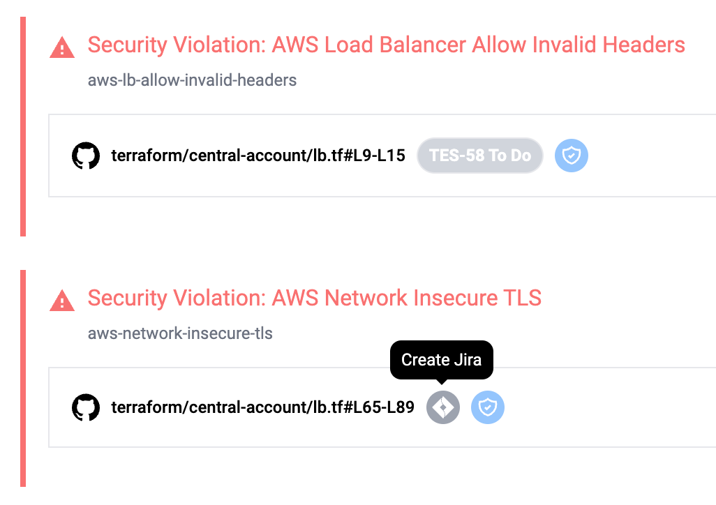 Create issues directly from the dashboard