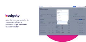 Set the right currency symbol for each budget to support clearer cost tracking and budget management in Jira