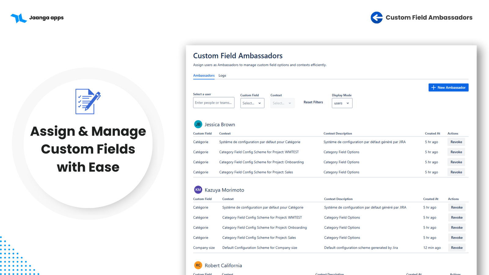Assign & Manage custom fields with ease