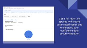 Get full report on data class usage and distribution for spaces which have a data security scheme assigned