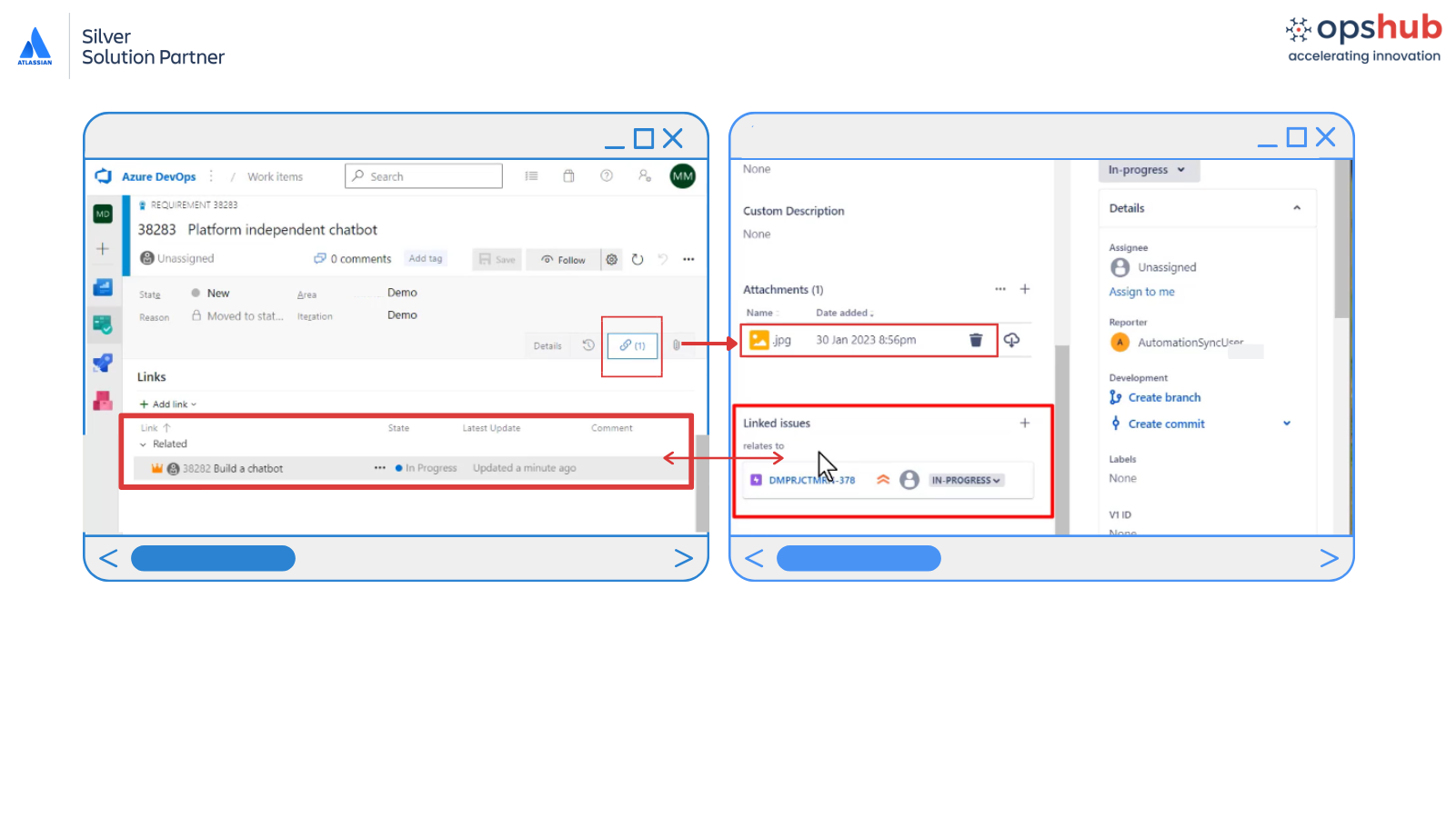Easily transfer a Jira project with user stories, attachments, and comments. OpsHub ensures seamless data movement between projects and issue types across Jira and Azure DevOps (VSTS / TFS)