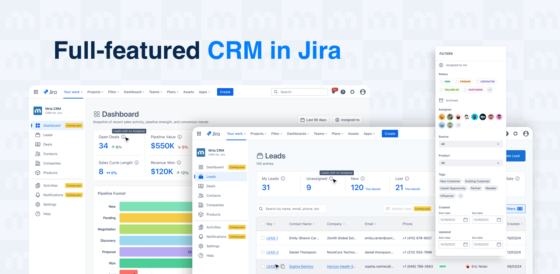 Full-featured CRM in Jira