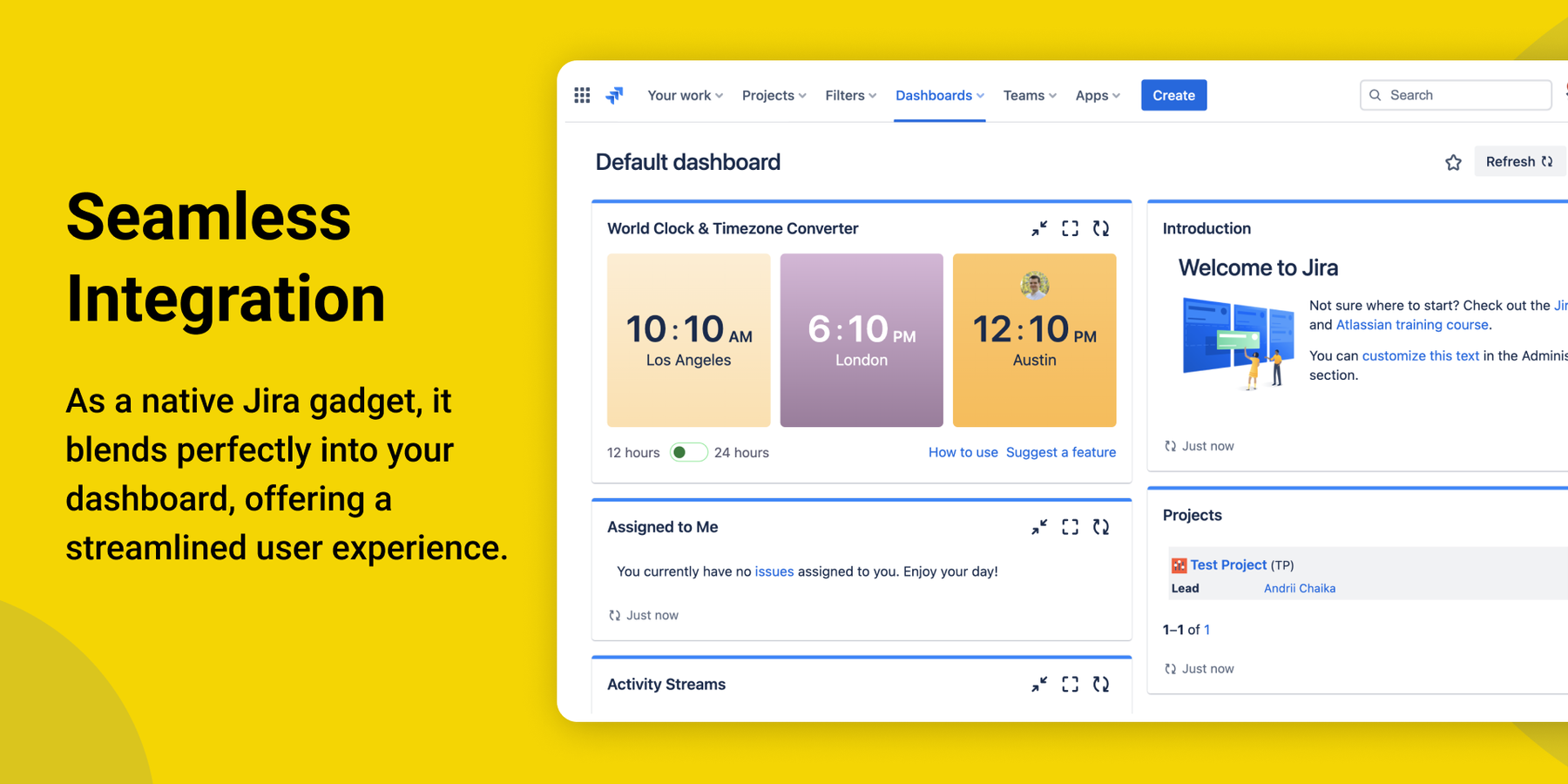 Seamless Integration: As a native Jira gadget, it blends perfectly into your dashboard, offering a streamlined user experience.