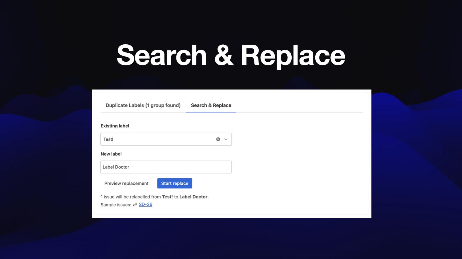 search and replace