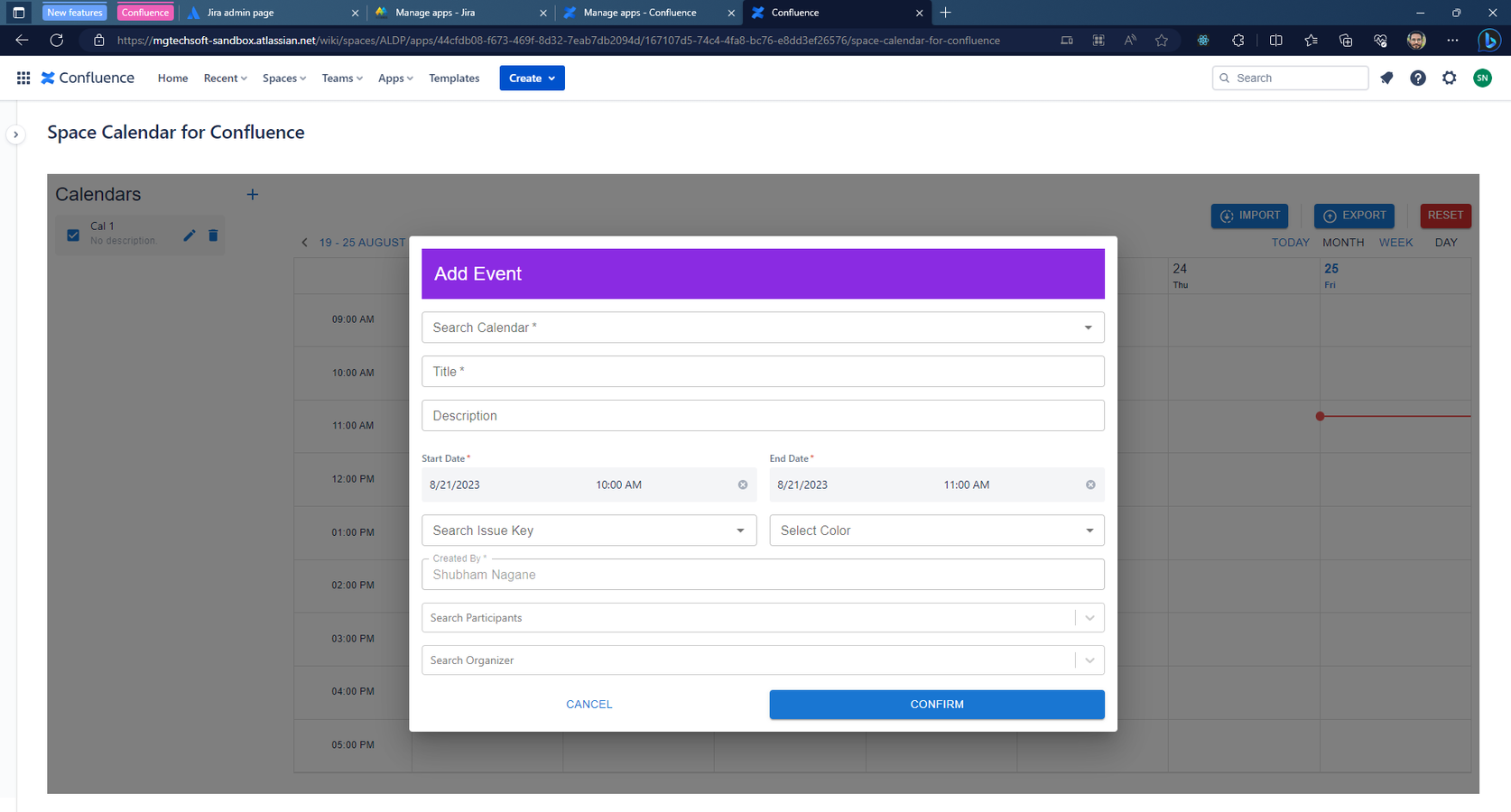 Create and Manage new events with ease