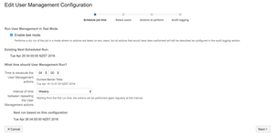 Schedule Job Time step of the config wizard