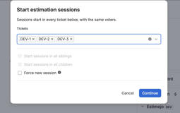 Start a session in multiple tickets at the same time