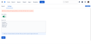 Settings page: show/hide byline and domain ignore list