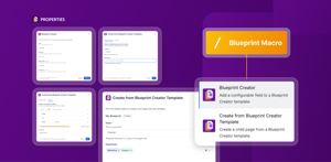The Blueprint Macro provides a guided way to create new pages from predefined templates or blueprint-like structures.